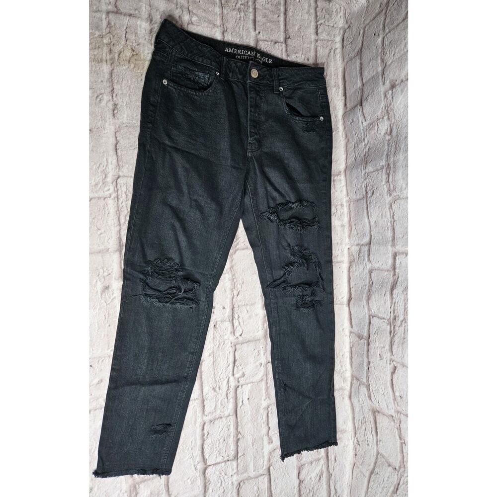 American Eagle Tomgirl Jeans Black Size 4